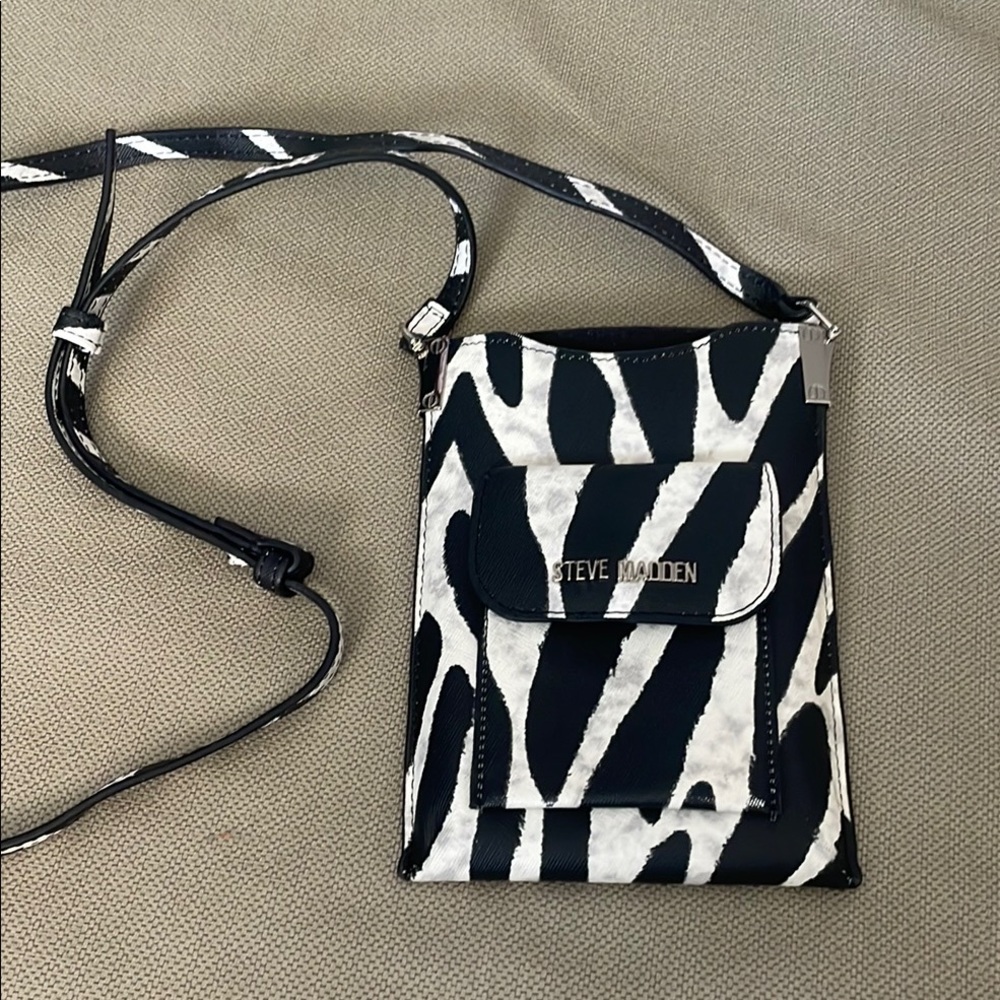 Steve Madden Zebra Black and White Crossbody